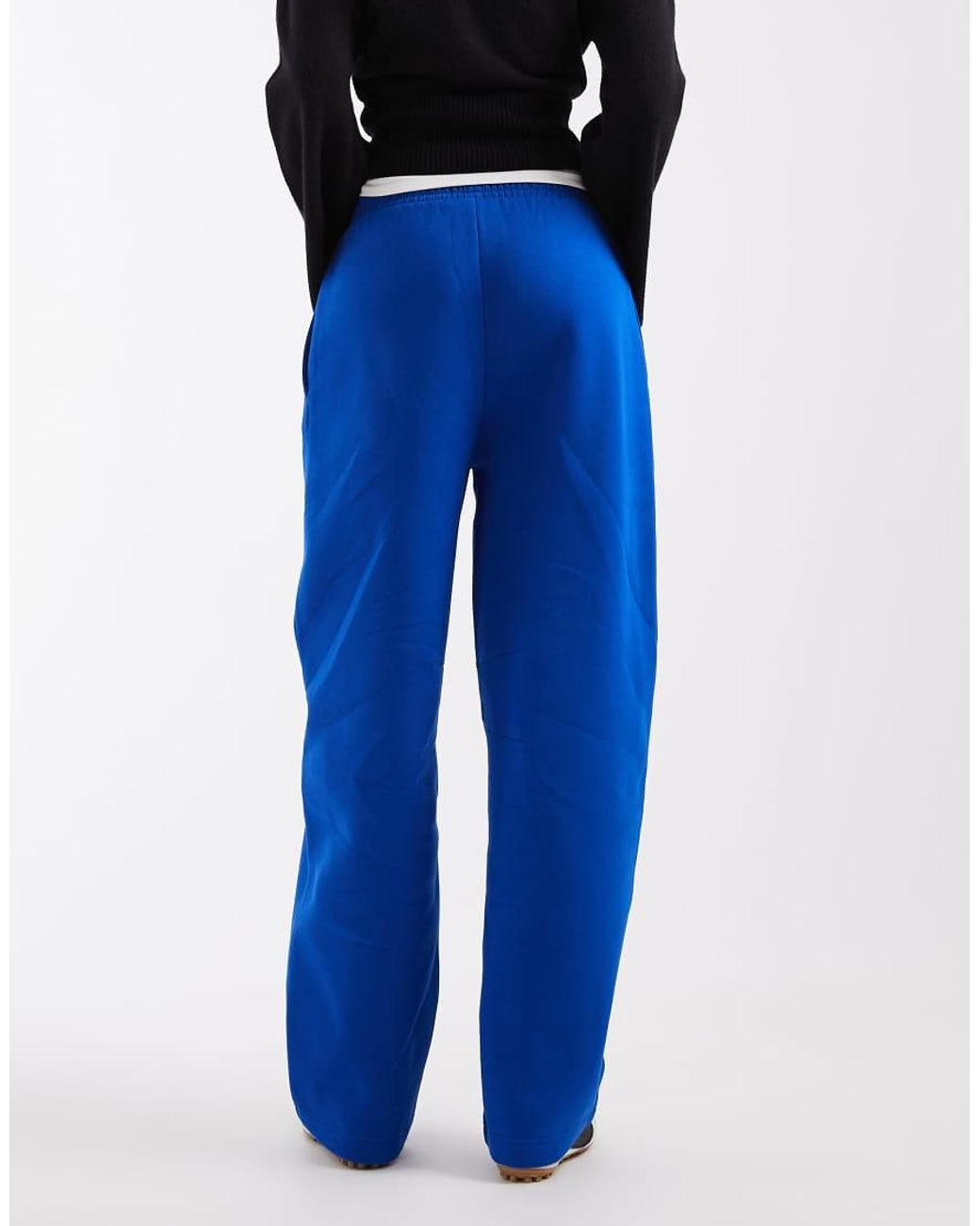ASOS Blue Asos Design Tall Barrel Leg Brushback jogger