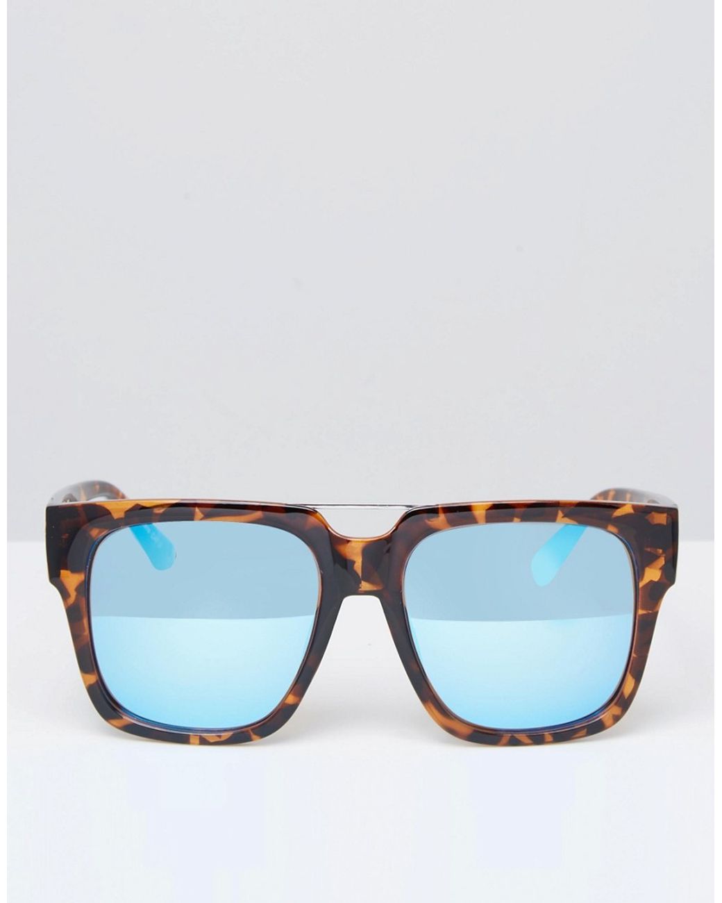 Quay X Chrisspy Mila Oversized Mirror Sunglasses - Tort/ice Mirror