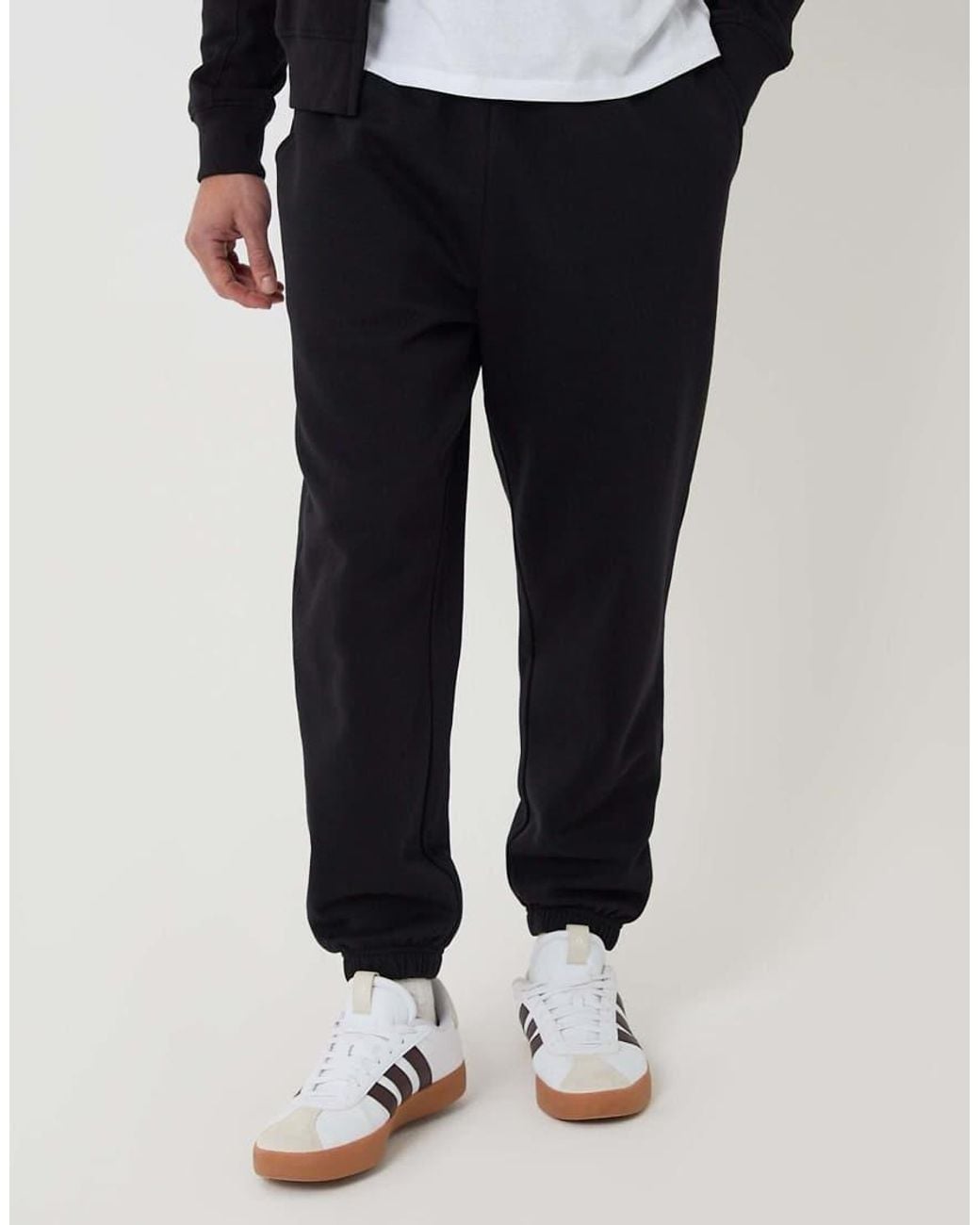 Threadbare Black Tapered Joggers for men