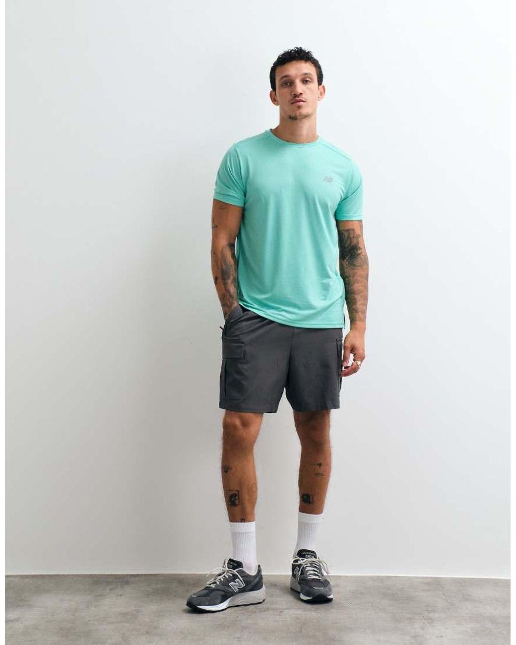 New Balance Green Sport Essentials T-shirt for men