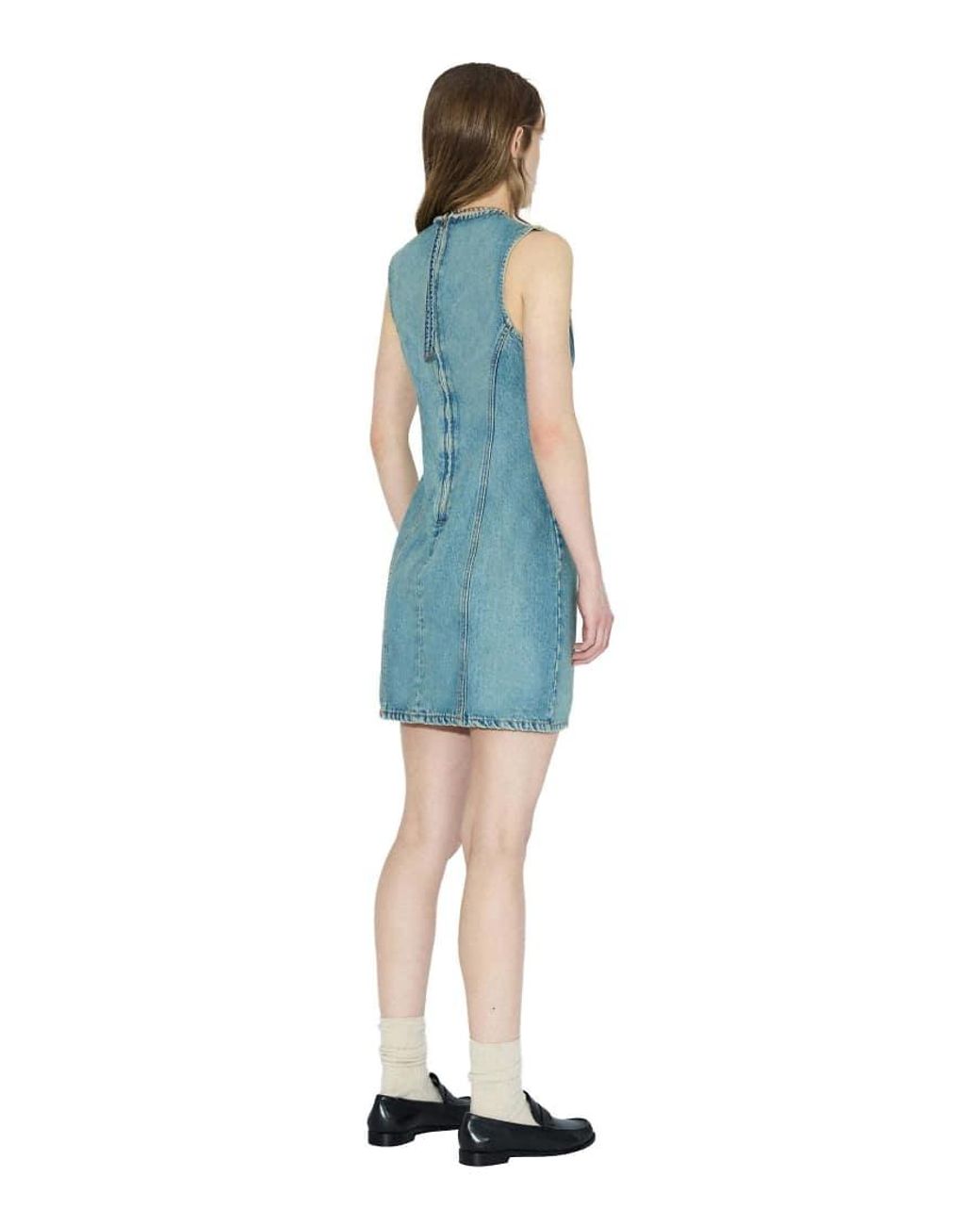 Dr. Denim Blue Calista Sleeveless Rigid Denim Dress