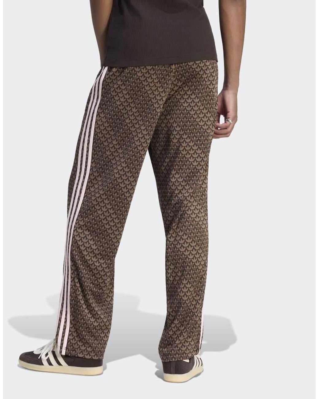 Adidas Originals Brown Firebird Loose Monogram Track Pants for men