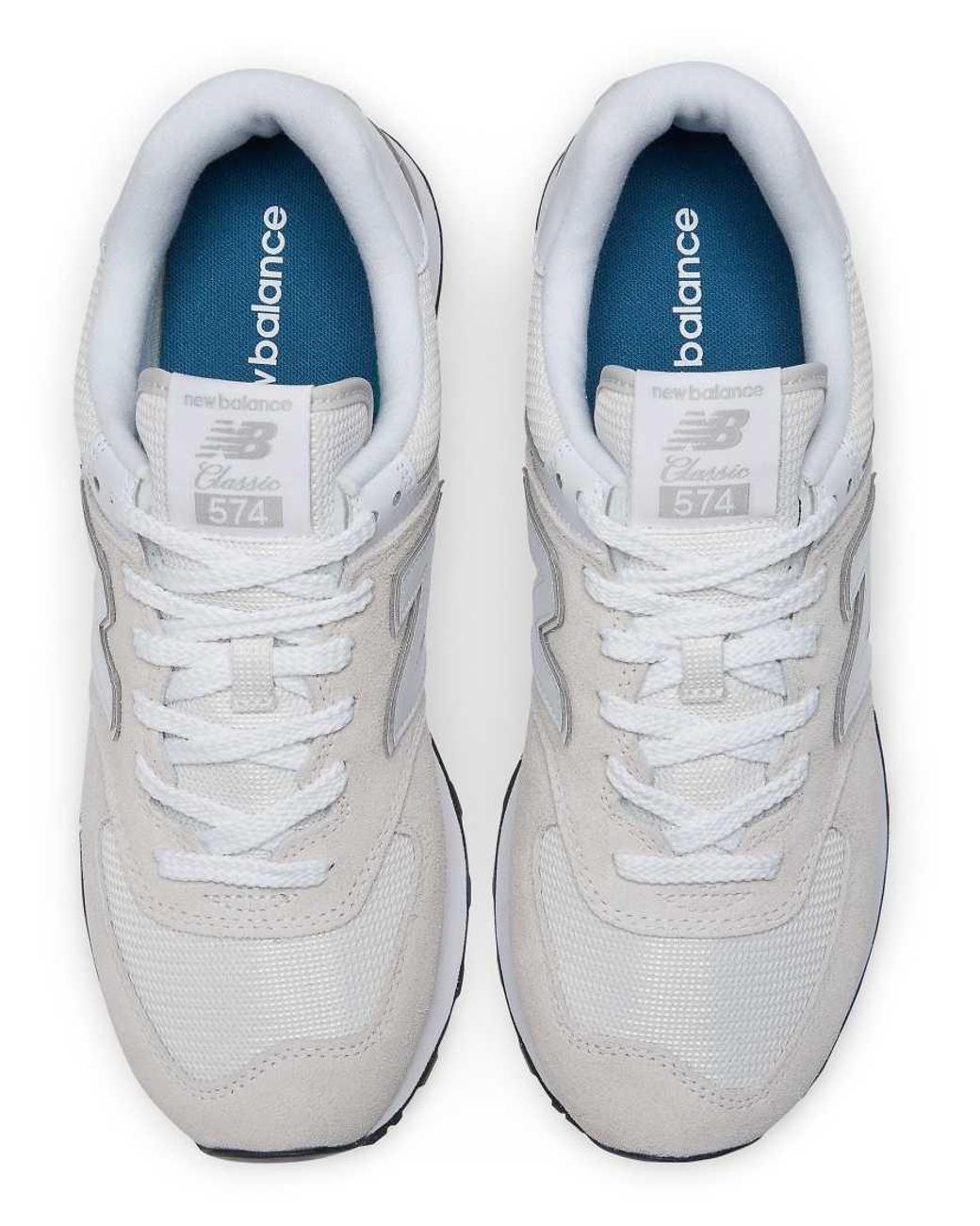 New Balance White 574 Sneakers