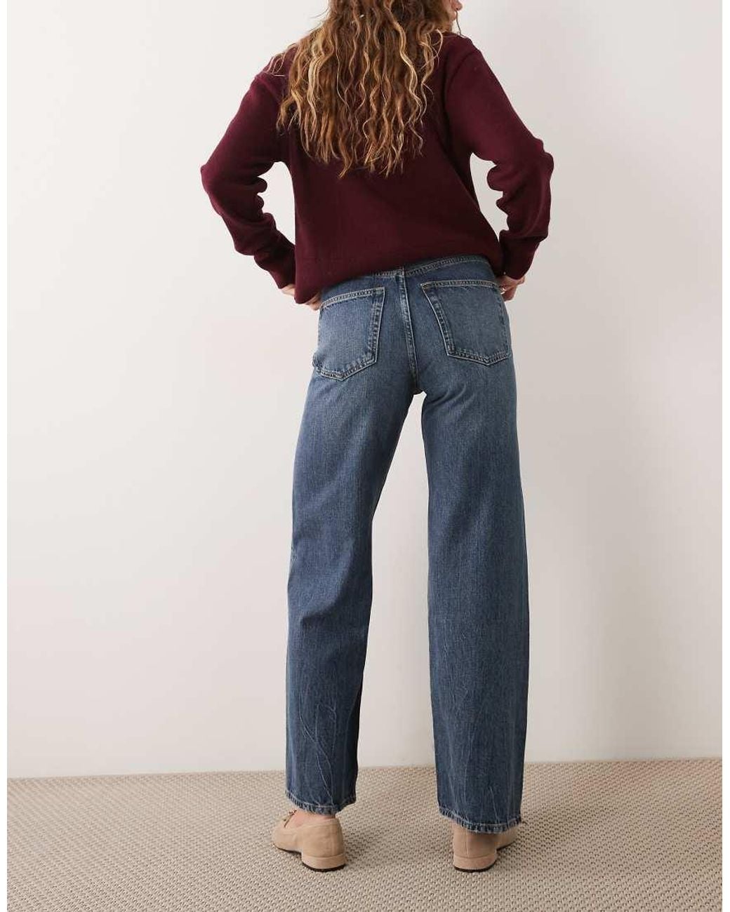 ARKET Blue Coral Straight Leg Jeans