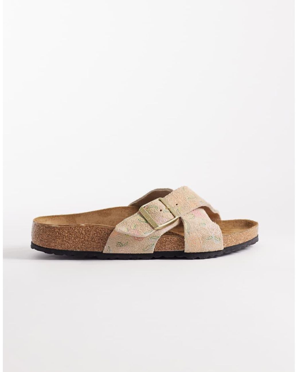 Birkenstock Natural Siena Suede Sandals