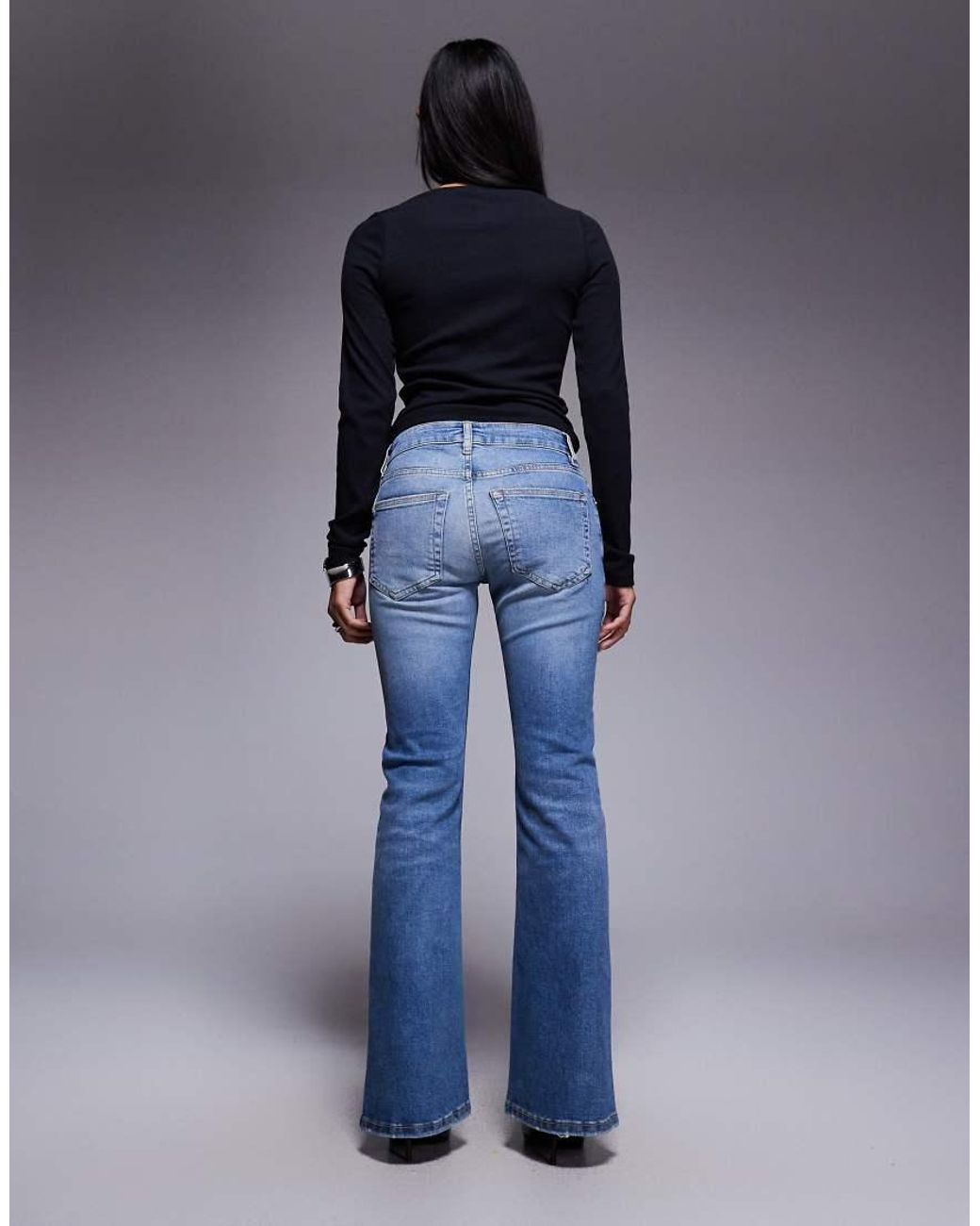 ASOS Blue Asos Design Petite Bootcut Flare Jeans