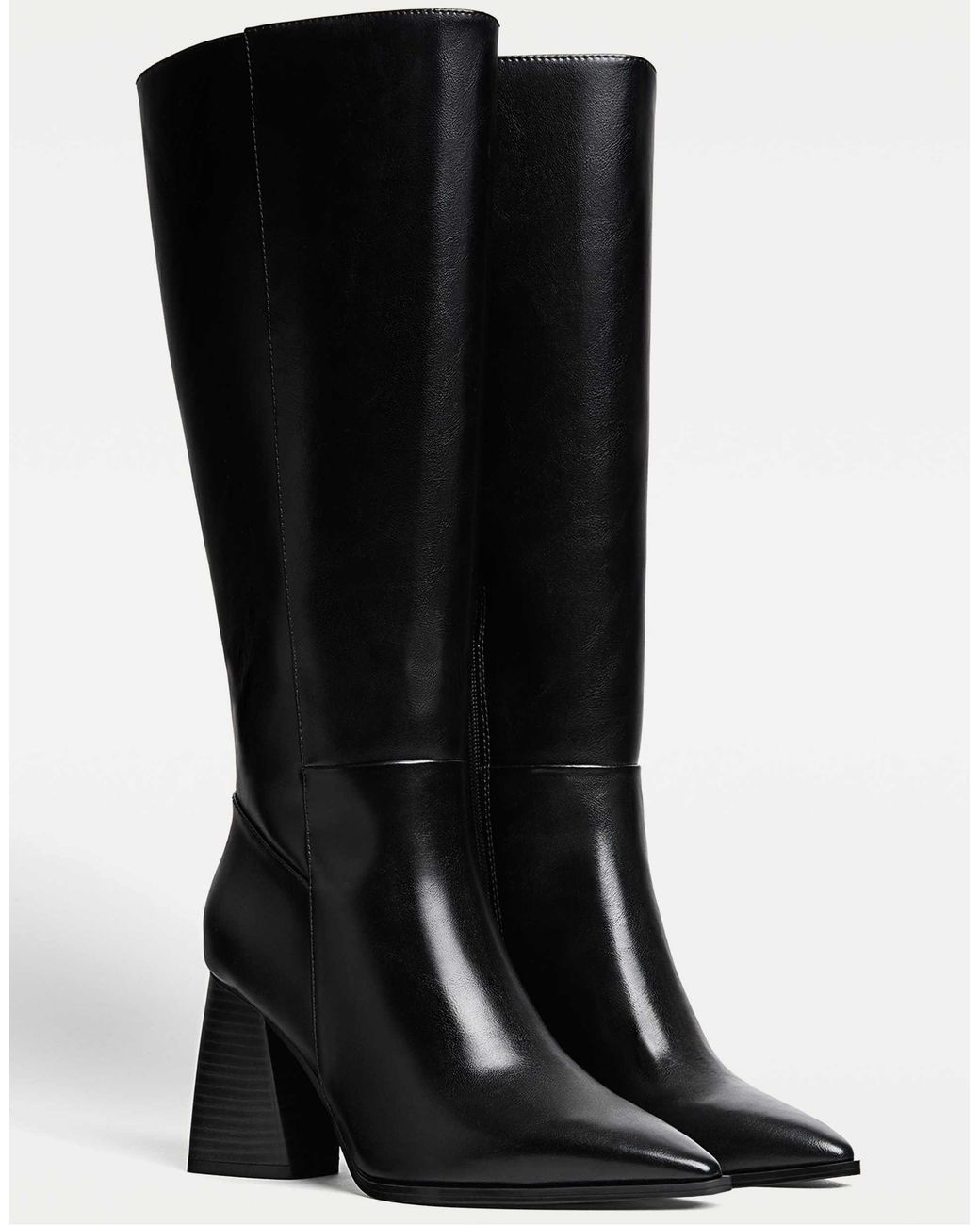 Stradivarius Black Wide fit – stiefel