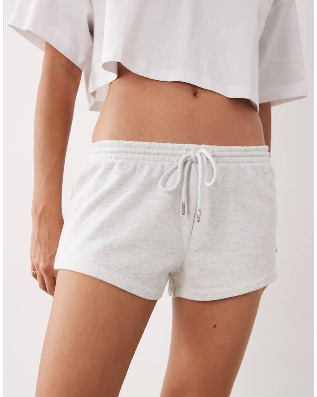 Cotton On White Active Fleece Micro Short