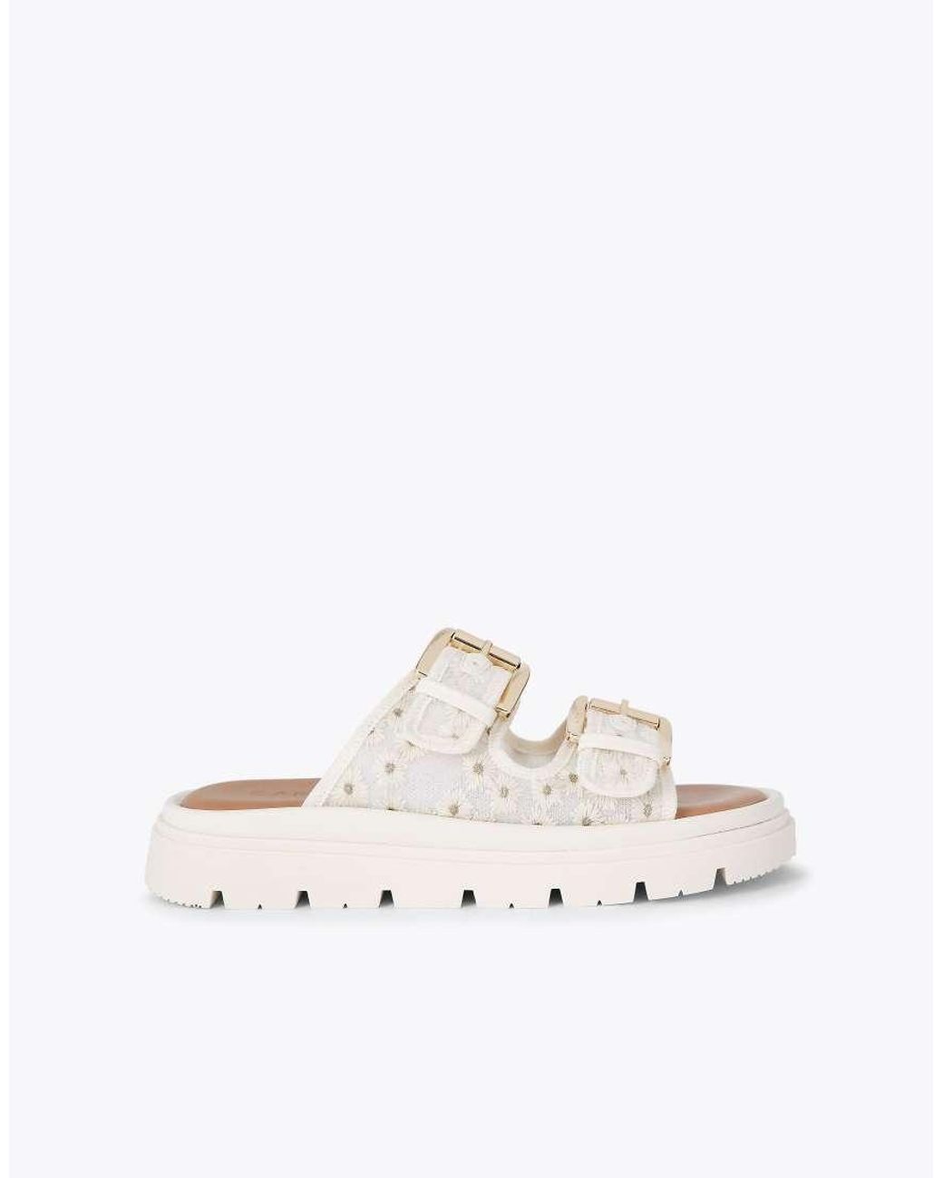 Carvela Kurt Geiger White Pavilion Flat Sandals