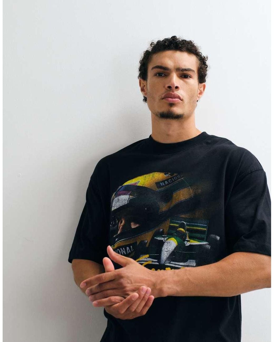 ASOS Blue Oversized T-Shirt With Senna Print for men