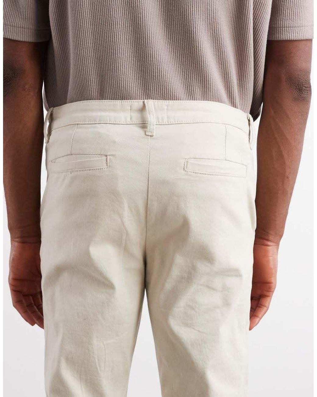 ASOS Natural Slim Chinos for men