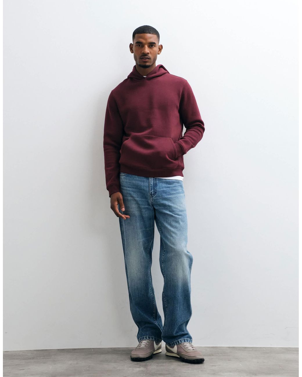 ASOS – basic-kapuzenpullover in Red für Herren