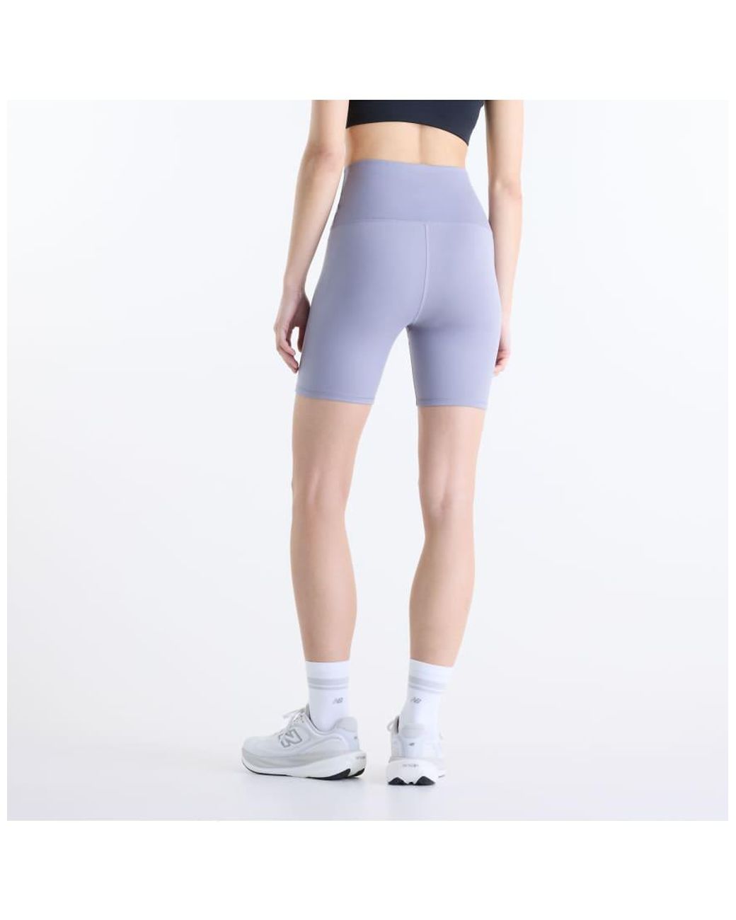 New Balance Blue Nb Harmony High Rise Short 6"