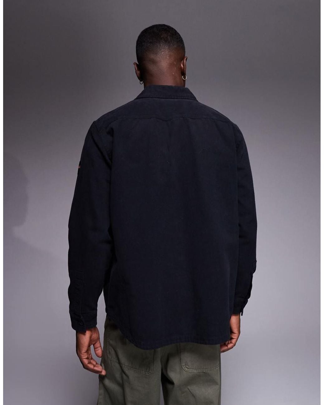 Boss Blue Locky Oversized Fit Overshirt for men