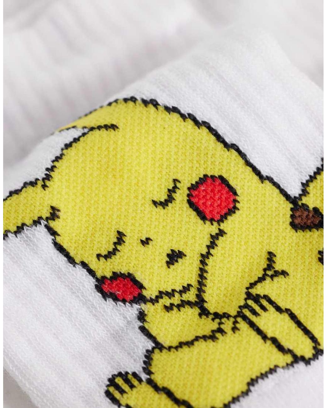 ASOS White Pokemon Socks With Pikachu Graphic for men