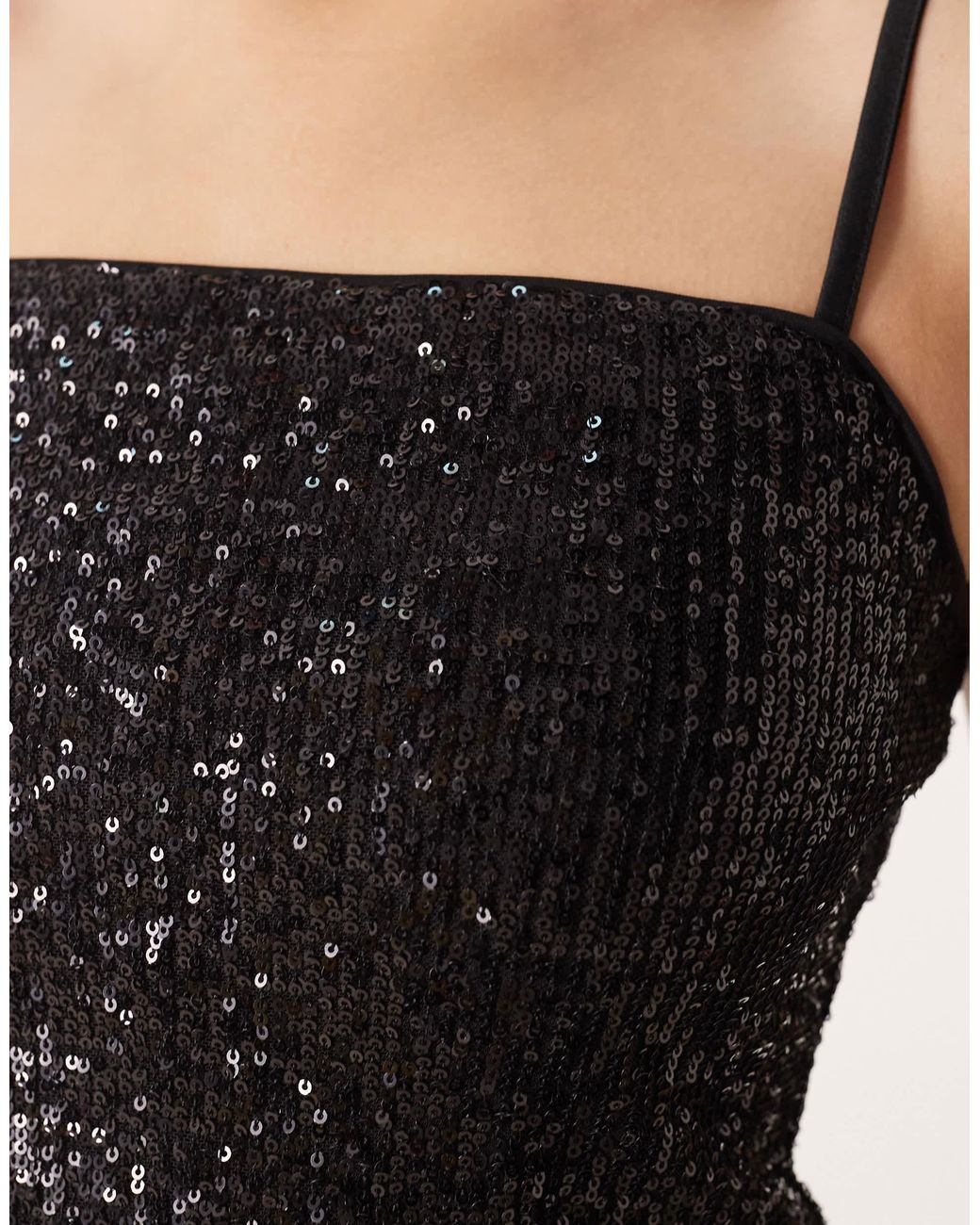 ASOS Black Allover Sequin Cami Top