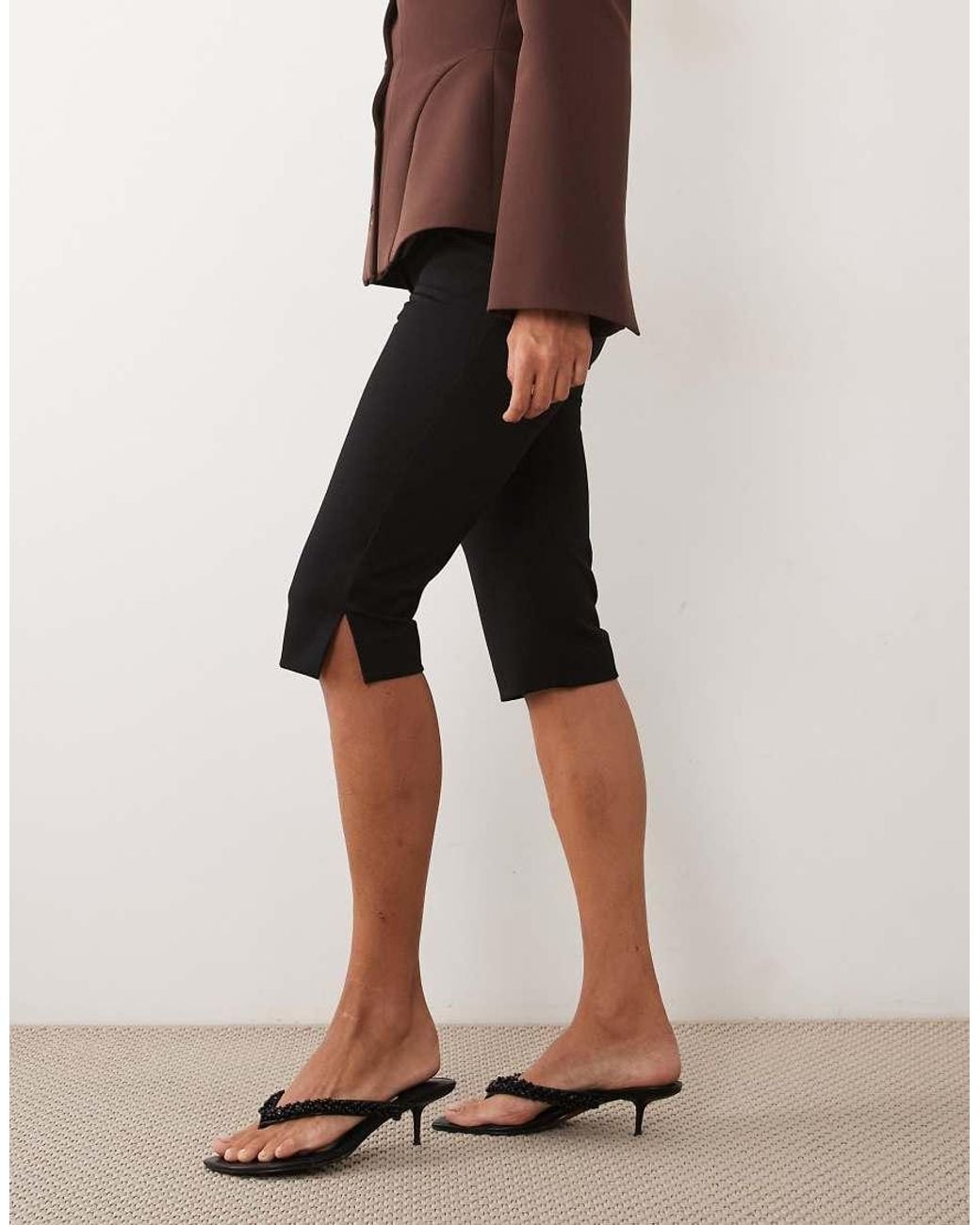 Miss Selfridge Natural Tailored Capri Trousers