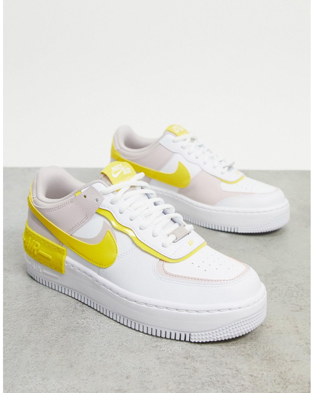 Air - Force 1 Shadow - Sneakers bianche e gialle di Nike in Giallo | Lyst