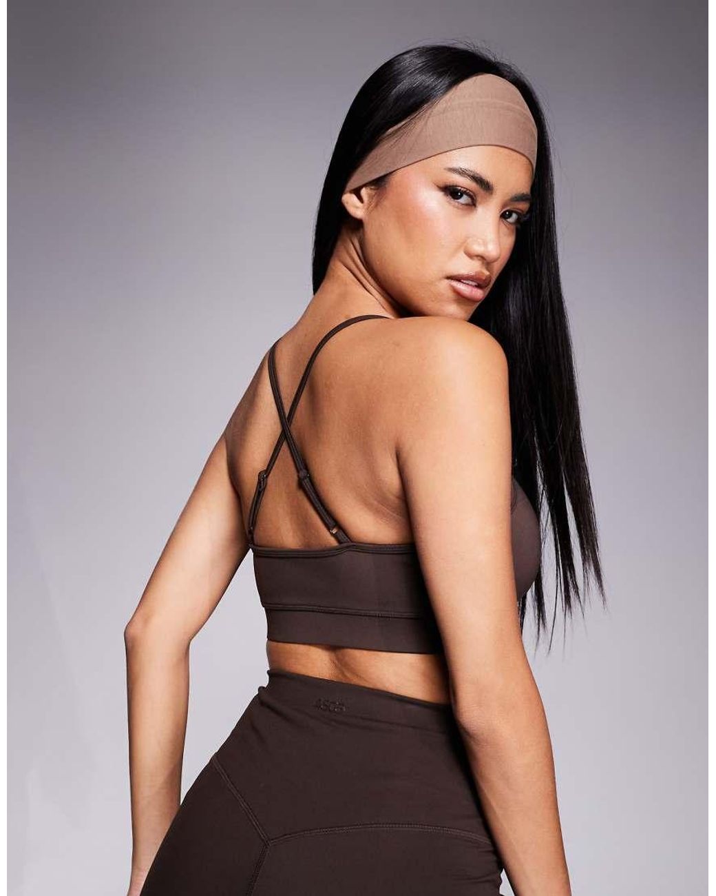 4505 Gray Sculpting Active Medium Support Sports Bra With Adjustable Straps