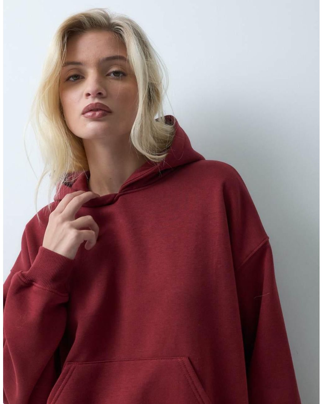 Gina Tricot Red Co-ord Relaxed Fit Hoodie