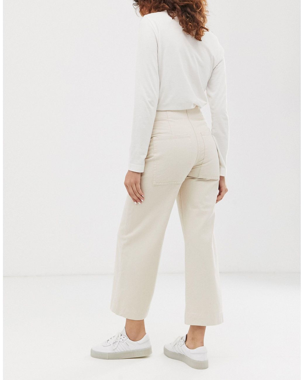 ASOS Denim Cropped Wide Leg Carpenter 