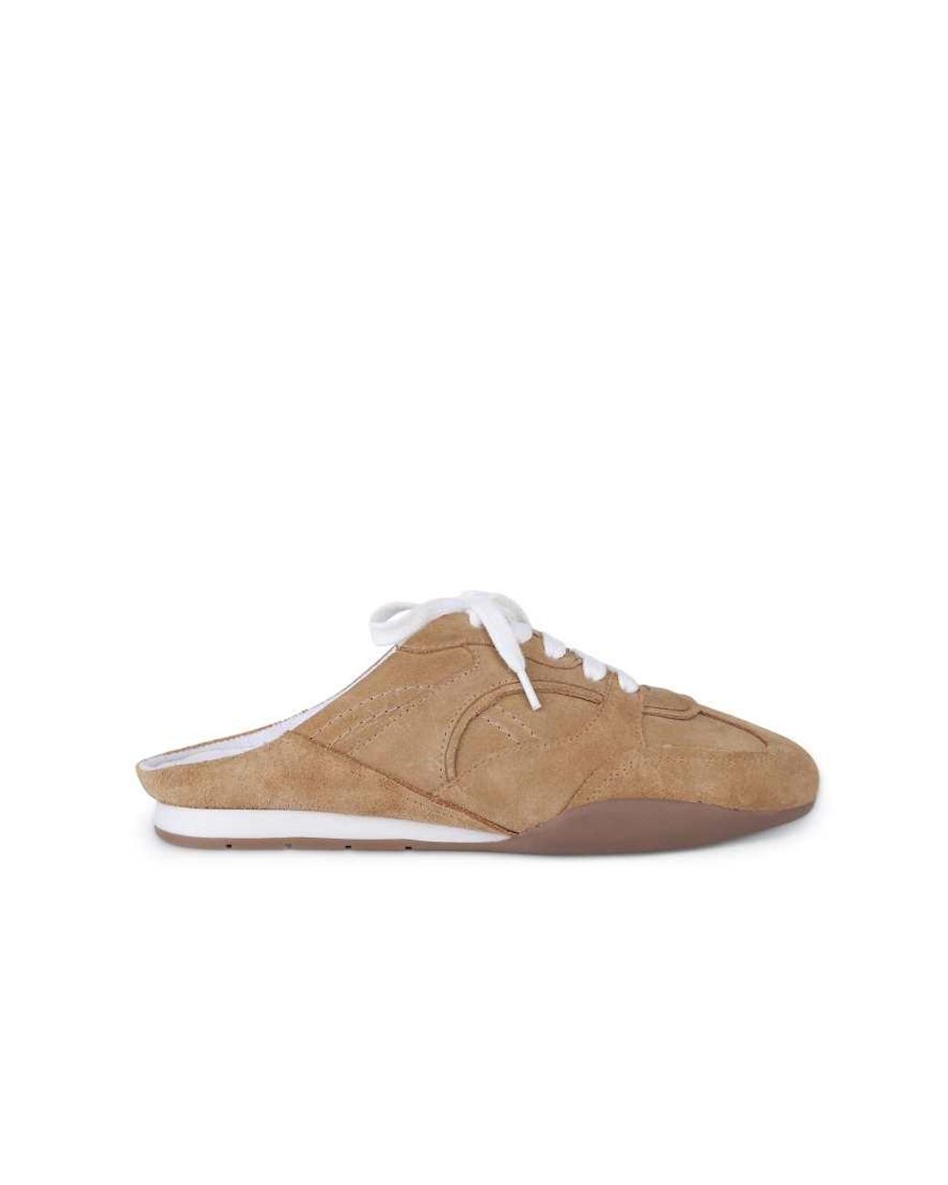 OFF THE HOOK Brown Marlene Suede Lace-Up Backless Sneaker Mules