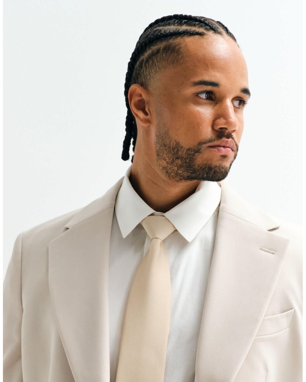 ASOS White Adaptive Hook And Loop Tape Fastener Tie for men