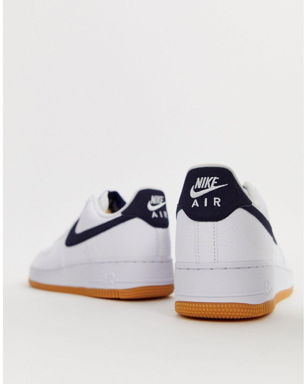 Doe alles met mijn kracht Interactie vertegenwoordiger Nike Air Force 1 Sneakers With Swoosh And Gum Sole in Blue for Men | Lyst