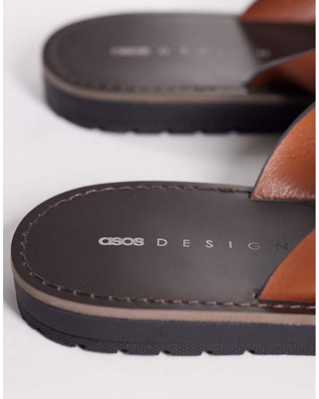 ASOS Brown Franklin Gladiator Style Sandals With Buckle Detail