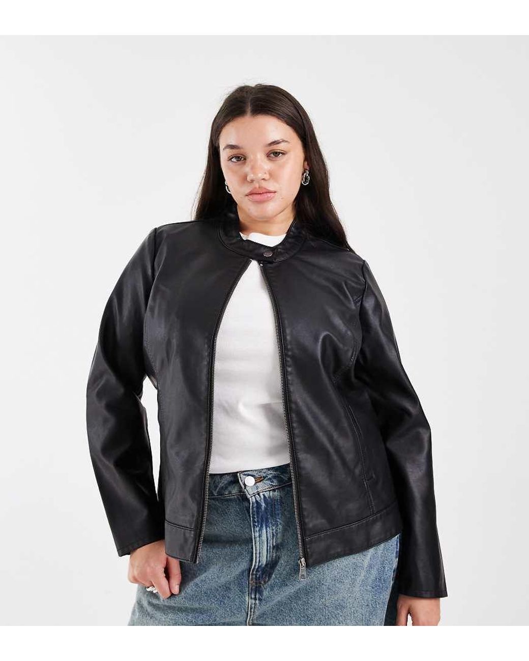 ONLY Black Faux Leather Jacket