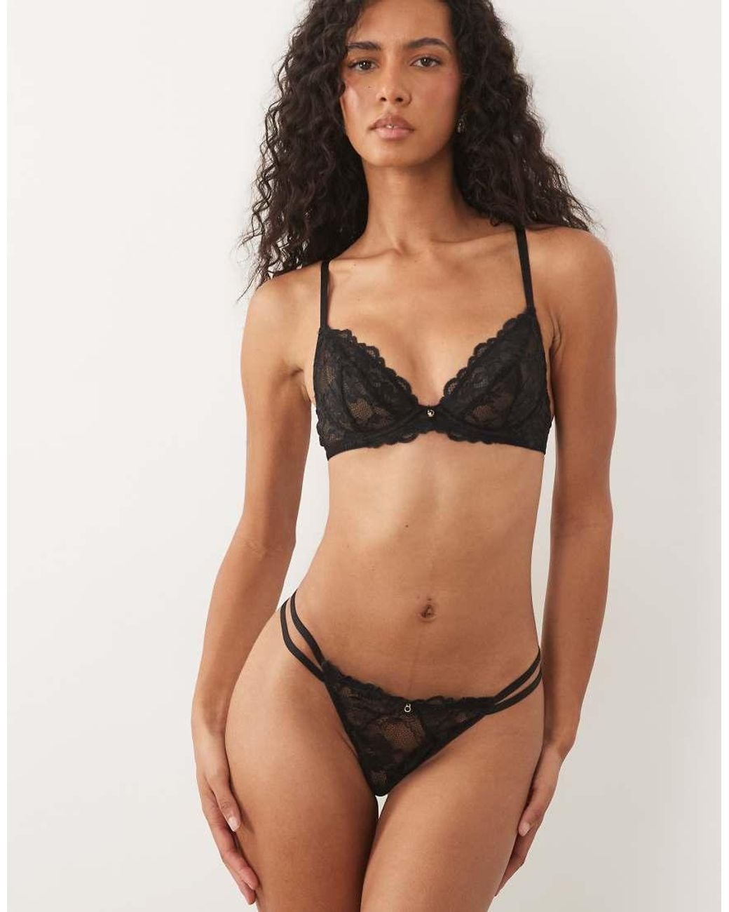 Ann Summers Black Sexy Lace String Thong