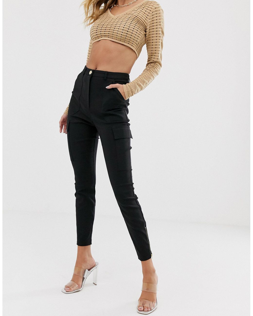 asos skinny black trousers