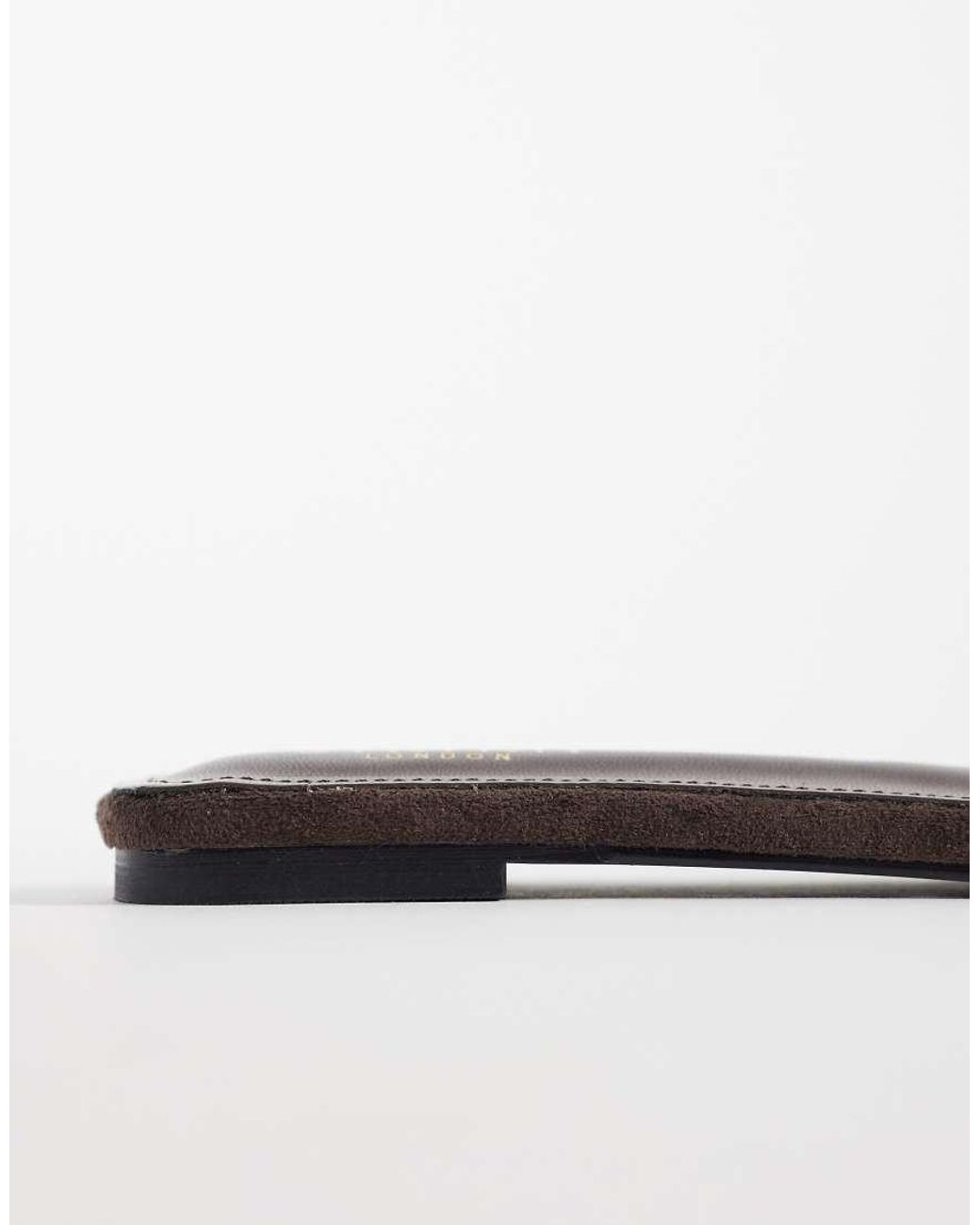 SIMMI Brown Simmi London Anika Wide Fit Embossed Slip On Flat Sandals
