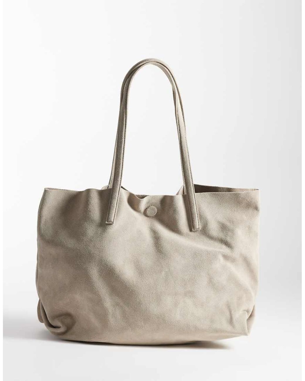 Barney's Originals Natural Real Suede Tote Bag