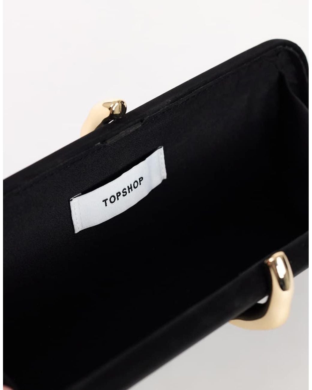 TOPSHOP White Jesse Small Clutch Bag With Hardware