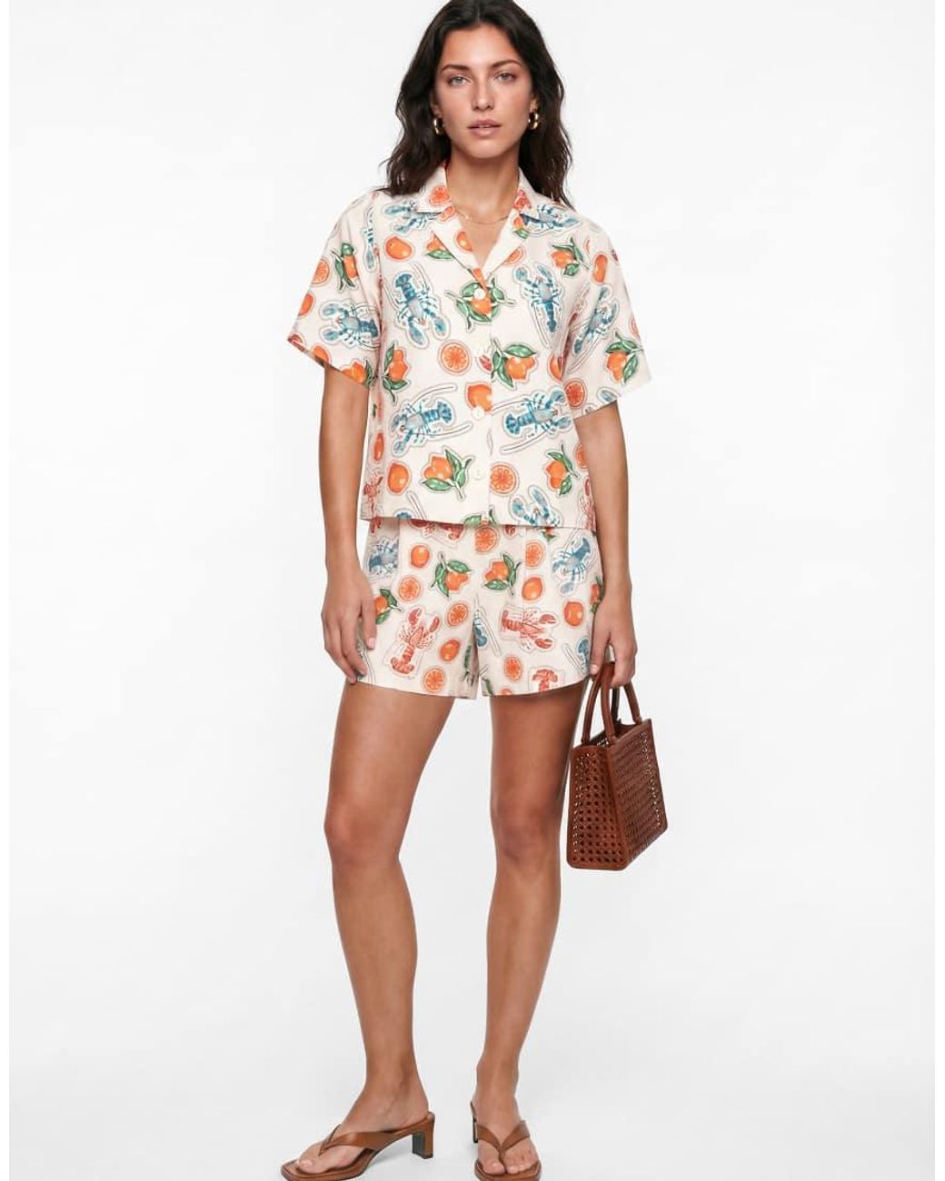 Lovedrobe Multicolor Printed High Waisted Shorts