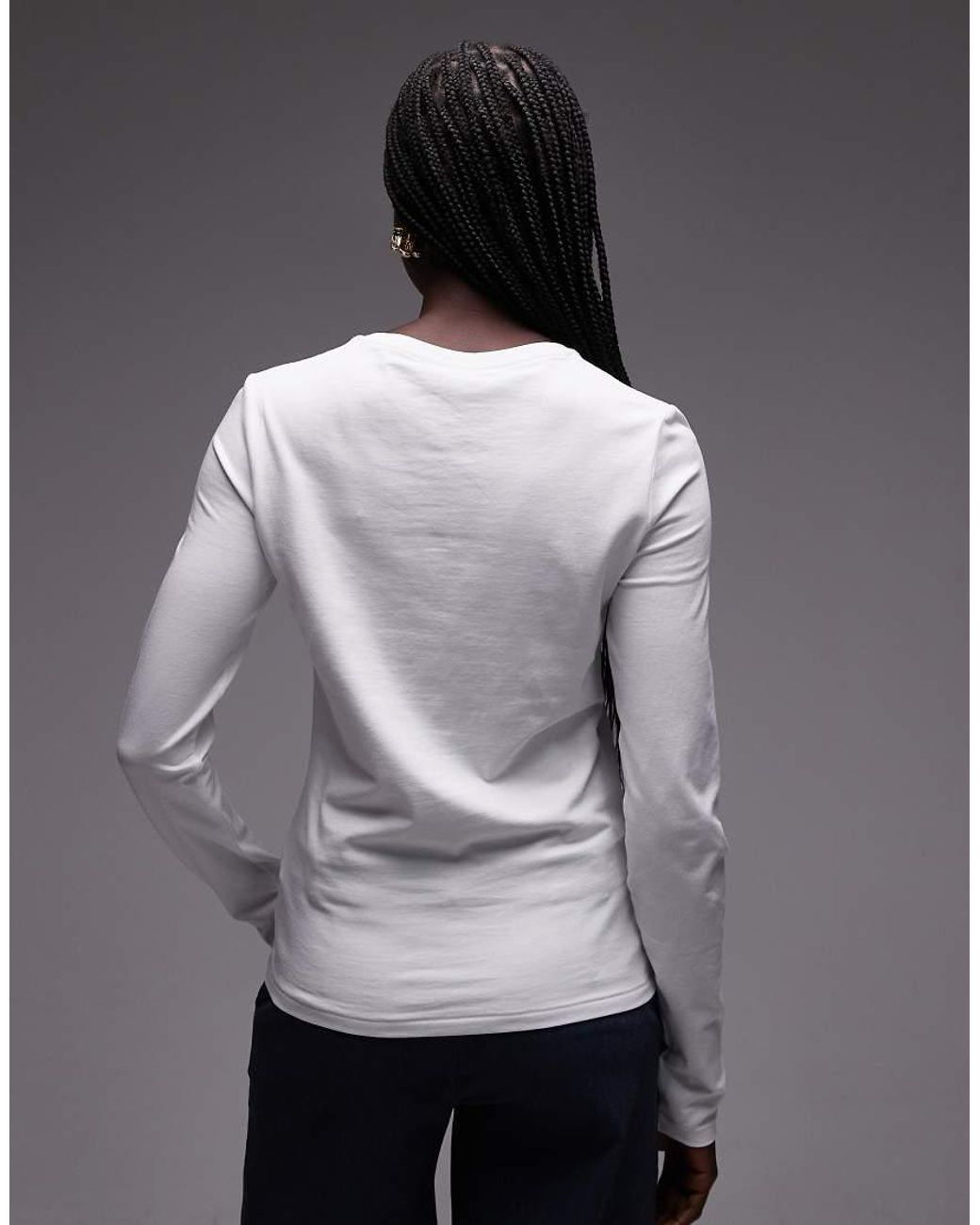 ARKET Gray Stretch Long Sleeve Slim Fit Top