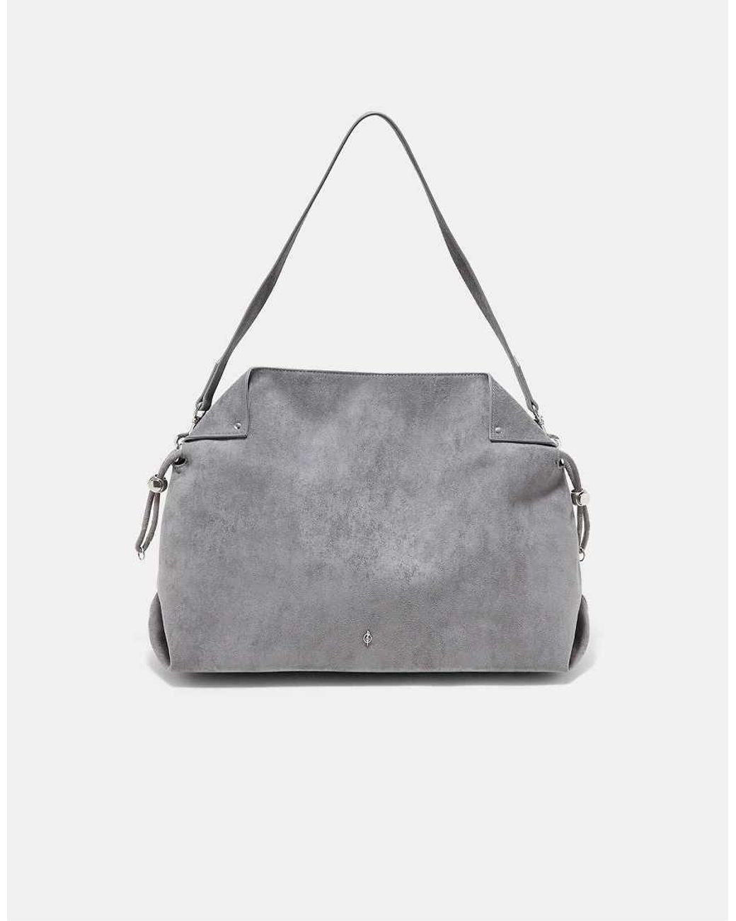Stradivarius Gray Ruched Shoulder Bag