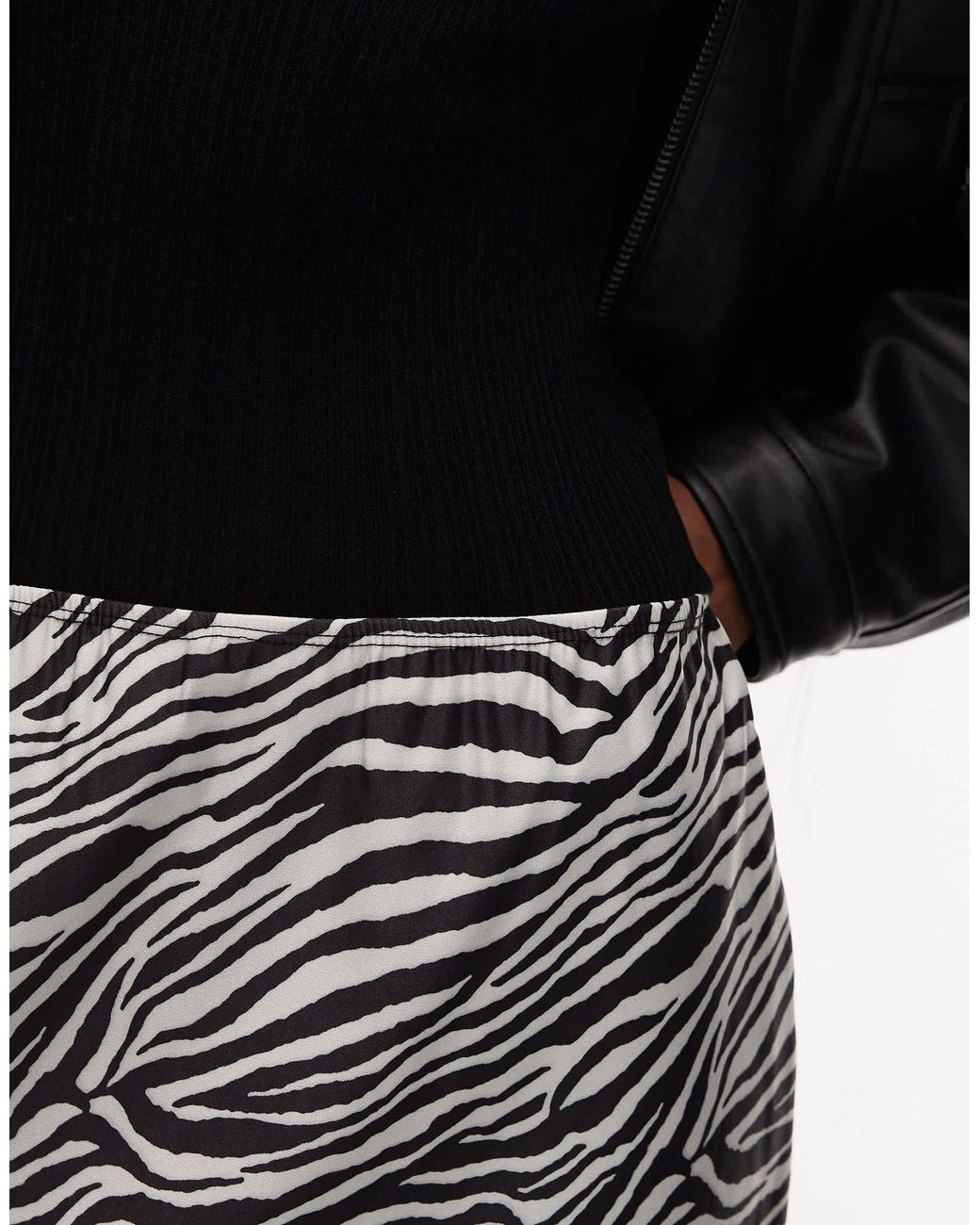 ASOS Black Bengaline Mini Skort