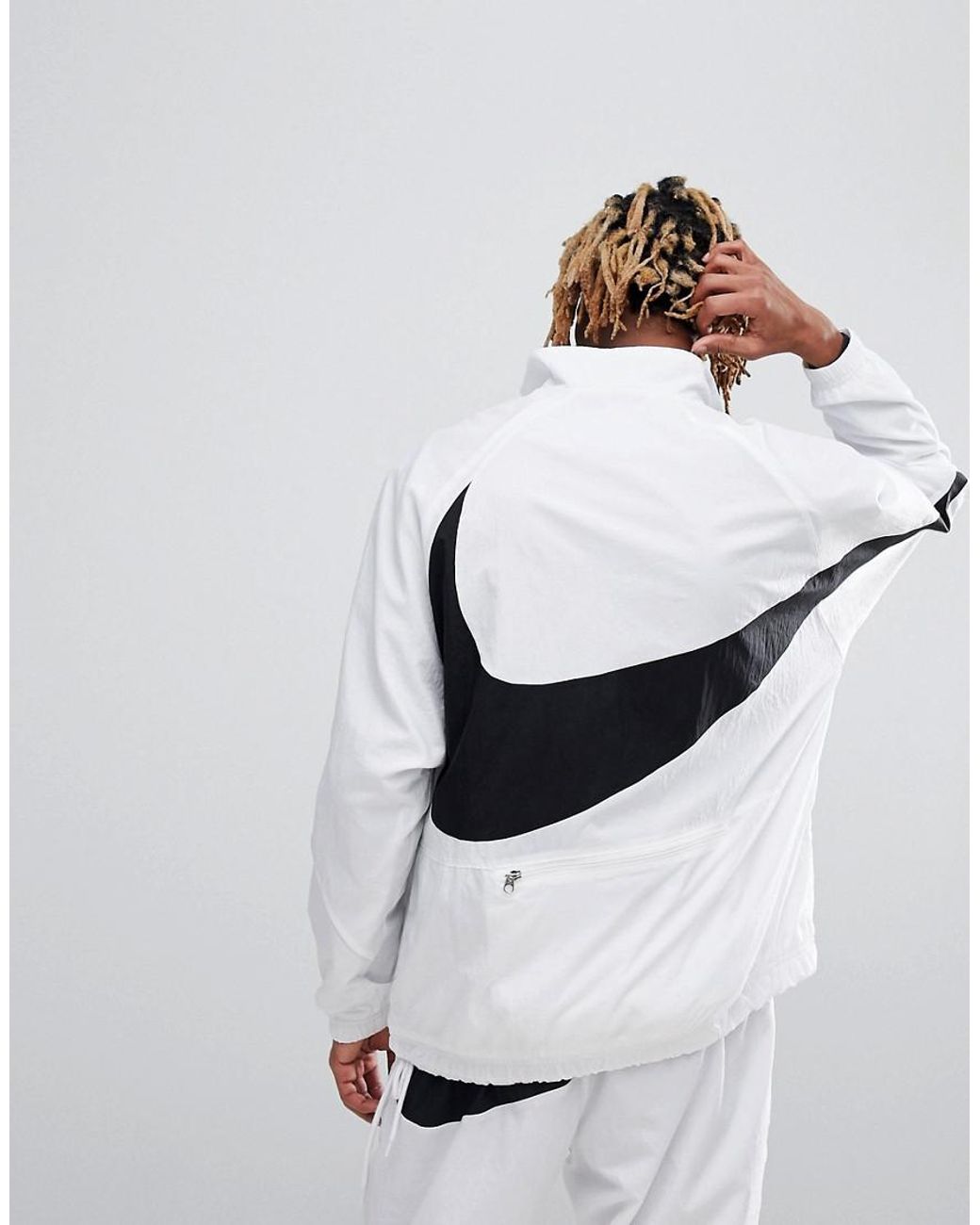 sarcoma arquitecto Comportamiento Nike Vaporwave Packable Half Zip Jacket With Large Swoosh In White  Aj2696-100 for Men | Lyst Australia