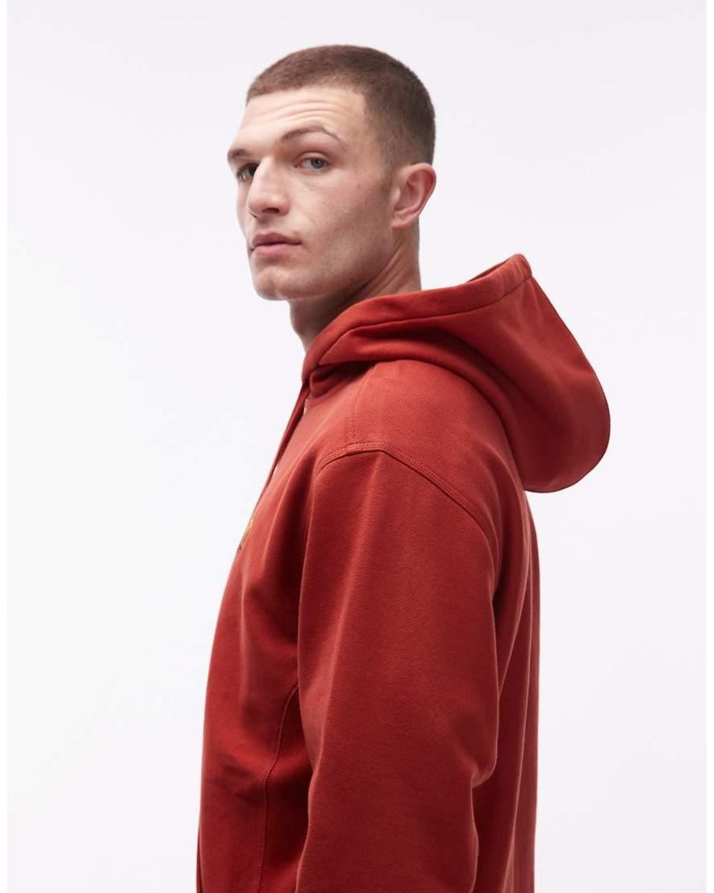 Carhartt Red American Script Oxide Hoodie for men
