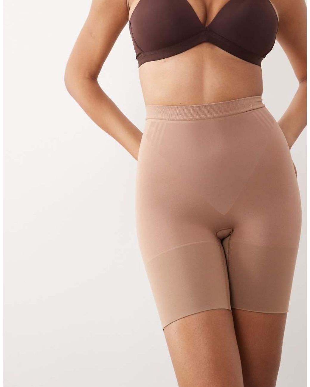 Spanx Brown Sculpt Gofigure Mid-thigh Short
