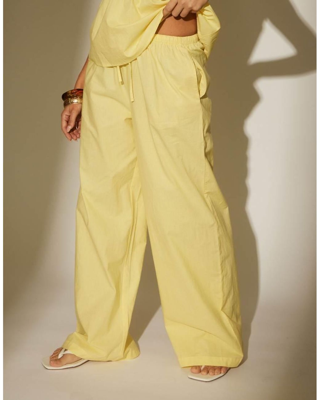 South Beach Natural Loose Fit Beach Trouser
