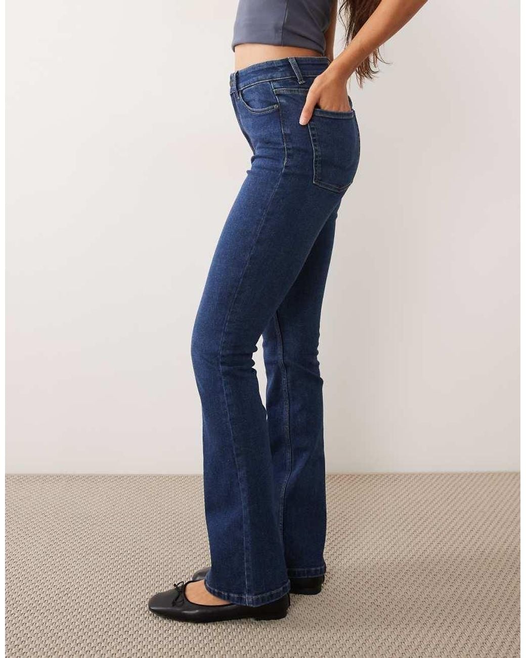 Jdy Blue Macy High Rise Flared Jeans