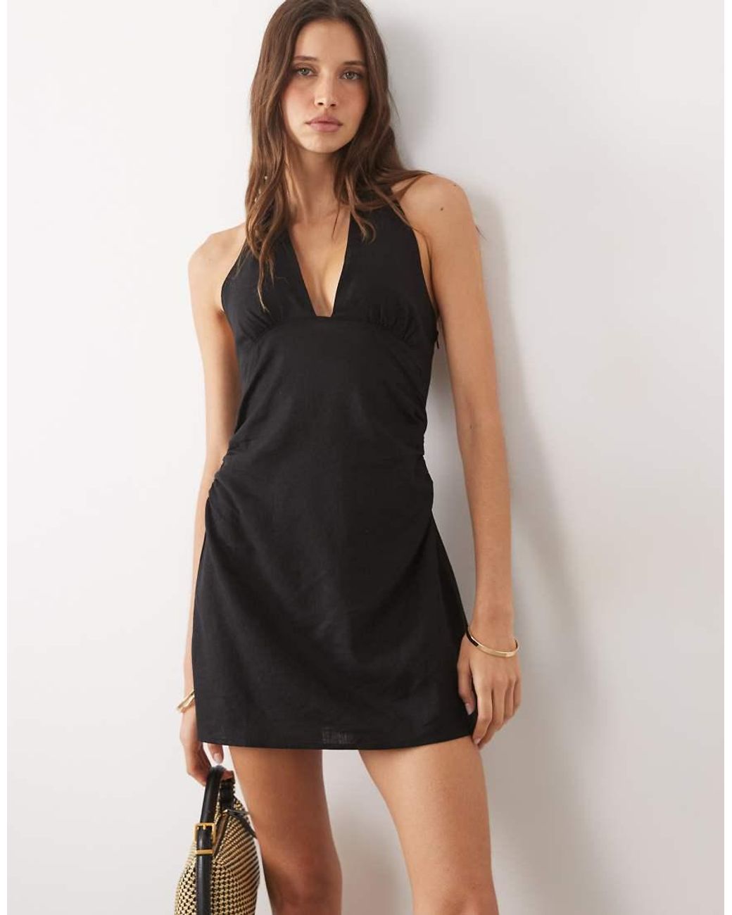 Cotton On Black Haven Halter Mini Dress