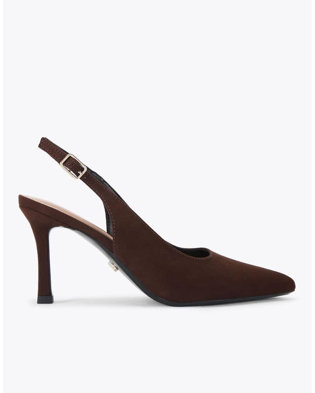 Carvela Kurt Geiger Brown Corletta Sling Court Heeled Shoes