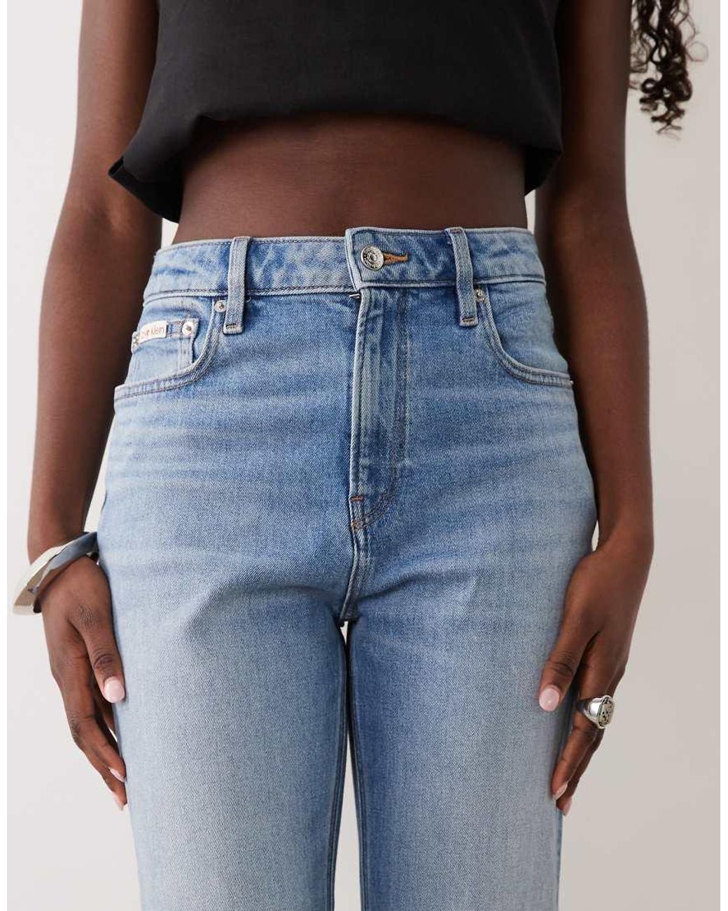 Calvin Klein Blue Straight Leg Jeans