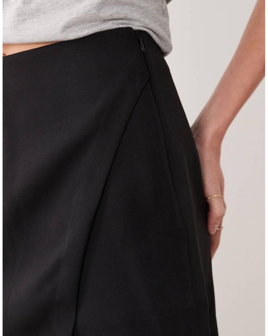 ASOS Blue Tailored Wrap Mini Skort