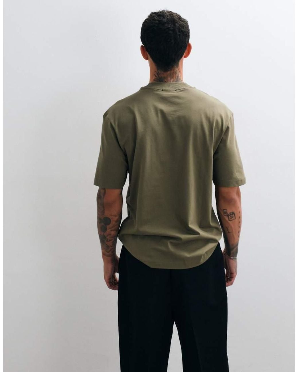 HUGO Green T-Shirt With Chest Logo for men