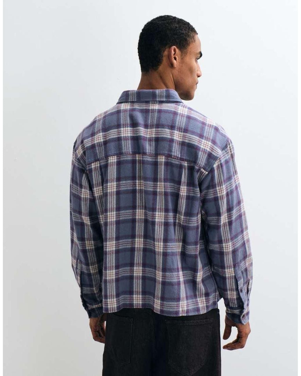 Cotton On Blue Richmond Long Sleeve Shirt for men